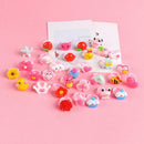 50pcs Plastic Kids Cartoon Colorful Children Ring Girl Birthday Party Gift