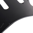 3Ply SSS 11 Holes Strat Electric Guitar Pickguard for FD (Black) A