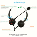 300D-USB Computer Headphones Hands-free Office Wired Headset w/ Microphone A