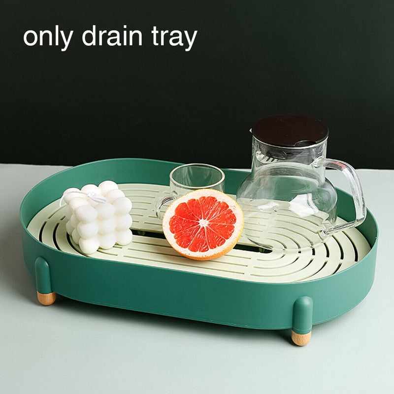 Nordic Tea Cup Plate Drain Tray Kitchen Tools Holder Organizer Vegetable Fruit