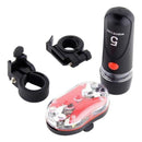 New Bicycle 5 LED Front Headlight Flashlight+9 LED Rear Taillight Lamp Kit