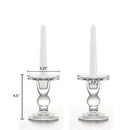 Clear Glass Pillar Candle Holder, Dual Use Taper Candle Stand for Pillar or D1K7
