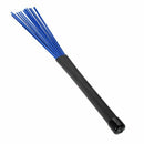 1 Pair Retractable Black Handles Jazz Drum Brushes Sticks Blue Nylon 32cm U1M2
