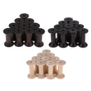 10Pcs Wooden Empty Sewing Spool for Wire Thread Bobbins Cord Coils 3.5 x 6cm