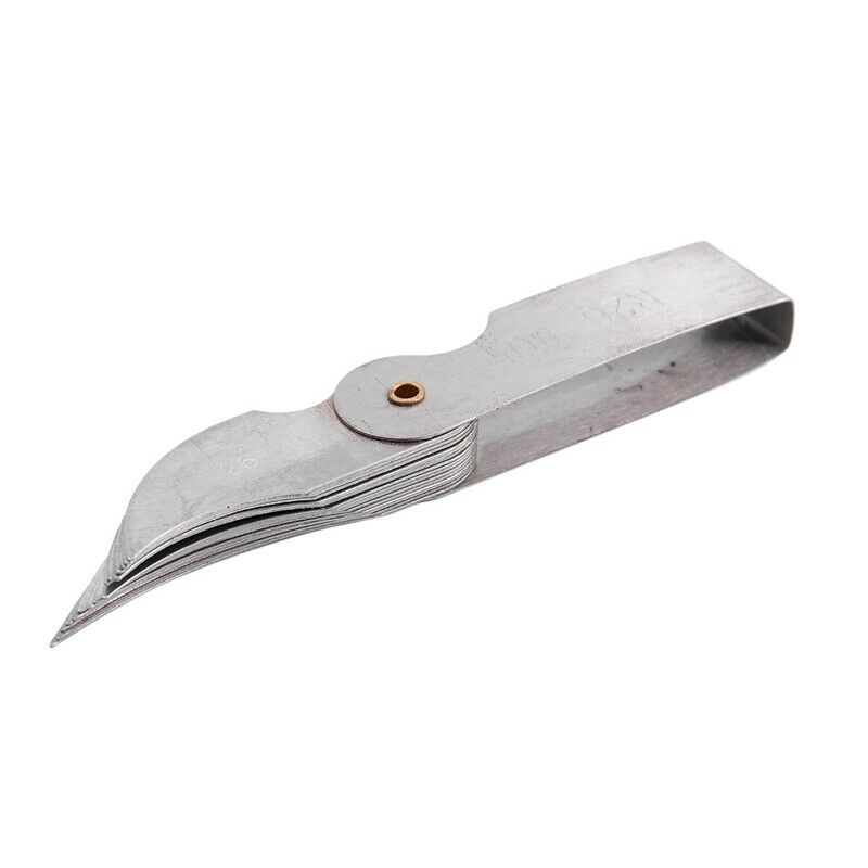 R26-80mm Measure Tool 16 Leaves Metal Radius Gauge Gage