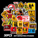 50X Funny Creative Slogan Danger Warning Stickers Keep Out No Smoking For Car