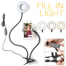 Portable 10 Inch  2 in 1 LED Ring Light Fill-in Video Photo Desktop Selfie Lamp