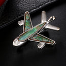 Airplane Aircraft Plane Brooch Pin Shell Shirt Collar Lapel Brooch Jewelry Gift