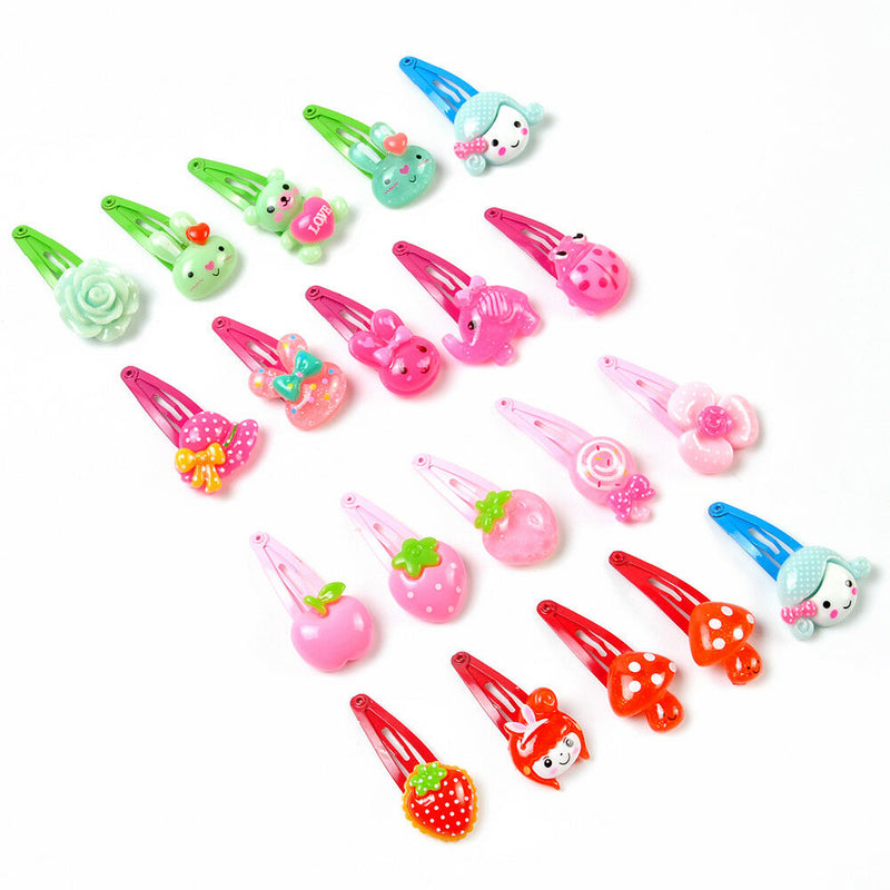 20x Mixed Kids Styles Baby Girls HairPin Hair Clips Toddlers Cartoon Jewelry