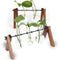 Diy Home Garden Wooden Rack Transparent Vase Glass Plant Hydroponics Tablet Z6M3
