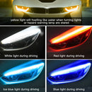 2xFlexible Tube LED Strips Daytime Turn Signal Lights 45cm Red+Yellow