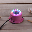 12SMD LED Light Aquarium Underwater Fish Tank Air Curtain Pump Bubble Stone Disk