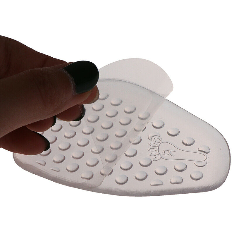 1 Pair Transparent Silicone Gel Cushion Insoles Massage Insert Half Size Pads Hn
