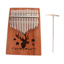 17 Note African Kalimba Mbira Thumb Piano Mahogany Body for Kids Adults Gift