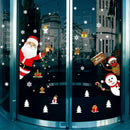 Christmas Window Showcase Removable Santa Claus Snowman Elk Wall Stickers