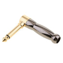 Metal 1/4" TS Right Angle Adapter Mono Phone Plug Connector 6.5mm Jack