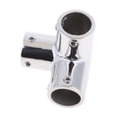 Stainless Steel 22mm 3-Way Corner Elbow Boat Hand Rail Fitting Hardware