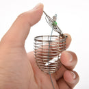 Hot Small Bait Cage Fishing Trap Basket Feeder Holder Stainless Steel WireBRY*