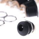 10 PCS DC 022 2.1x5.5 mm PCB Mounting DC Power Jack Socket Blackã€-ME