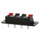 Single Row 4 Position Cable Clip Socket Push Type Speaker Terminals 5PCS Z2A2