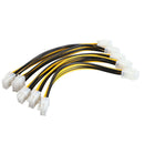5x ATX 4 Pin Male to 8 Pin Female EPS Power Cable Adapter CPU Power Supply A