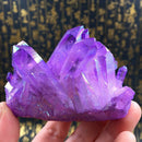 Top Natural Aura Angel Crystal Cluster Purple Titanium Quartz Healing Decor New