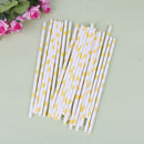 25pcs/lot Yellow Lemon Drinking Paper Straws Christmas Baby Shower Decoration3C