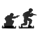 4pcs Mini Objective Silhouette Soldiers Metal Shot Gym Work Sport