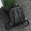 Punk Women Rivets PU Leather Zipper Backpack Teen Girls Casual Shoulder Bag A