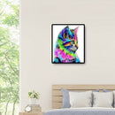 5D DIY Diamond Painting Colored Cat Full Square Rhinestone Picture Handwork