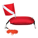 Spearfishing Torpedo Buoy 420D Nylon Inflatable Diving Float Removable Dive Flag