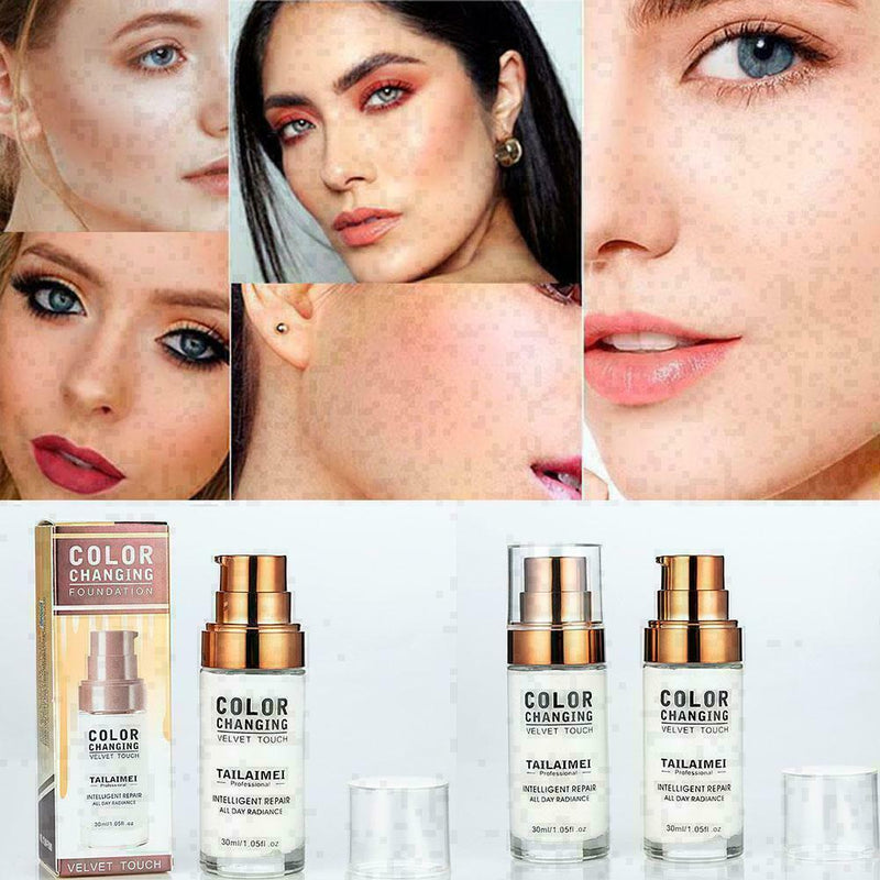 Colour Changing Foundation Makeup Base Nude Face Liquid Cover Concealer 30m O8L9