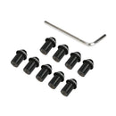 10 Pieces Universal Windscreen Windshield Bolts Screw Kit M5 5mm Bolt Black
