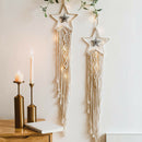 Weaving  with Iron Stars Pure Cotton Rope Macrame Boho Craft