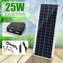Solar Panel 25w 12v Double Usb Portable Power Bank Board External Battery C