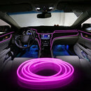 6.5FT LED Car Interior Decor Atmosphere Wire Strip Pink Light Lamps Accessories