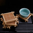 6pcs/Lot Bamboo Tea Cup Mat Wooden Coaster Tea Set Kitchen Accessories Plac
