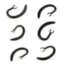 6 Pieces Replacement Replacement Headset Earloop For Bluetooth Headset Black