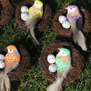 2x 12cm Wild Grass Nest Bird Nest House Handmade Vine Nature for Candy Eggs
