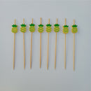 100pcs Fruit Toothpicks Bamboo Cocktail Picks for Bar Wedding Barbecue Party