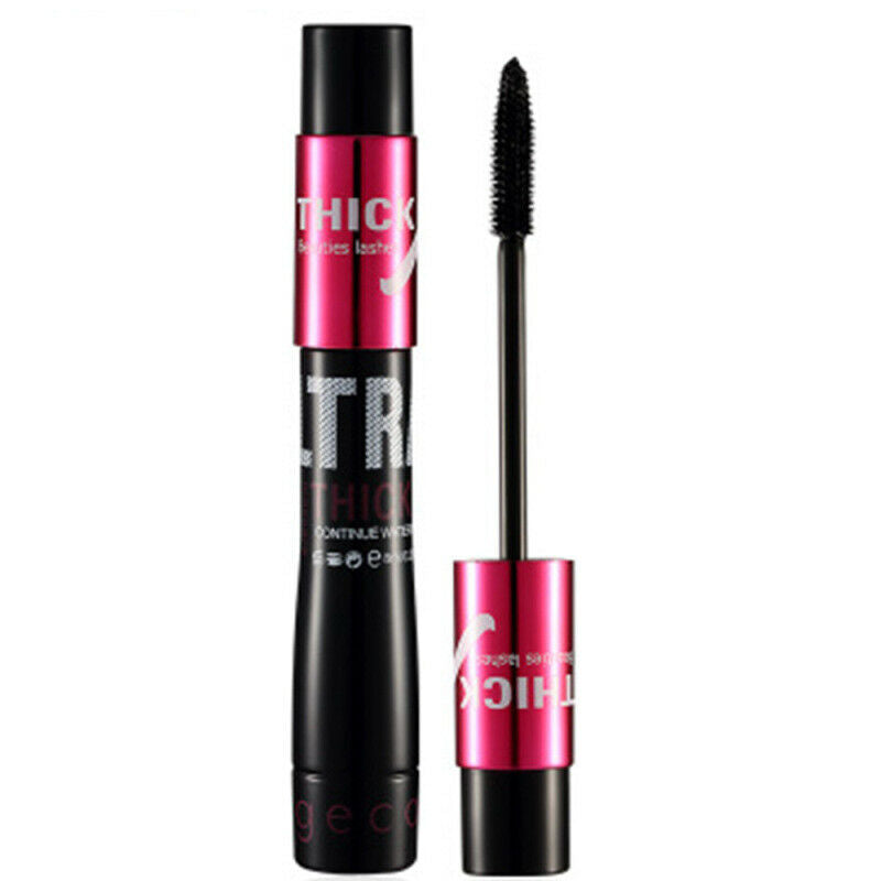 2PCS/Kitt 4D Mascara Waterproof Silk Fiber Volume Double Curling Makeup E LSY