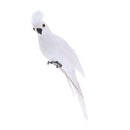 2x True to Nature Parrot Desktop Ornament Artificial Feathered Birds 35cm