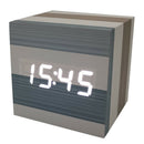 Simple Noiseless LED Digital Alarm Clock Thermometer Date Voice Control
