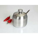 1pc Stainless Steel Condiment Serving Pots Seasoning Box with Spoon & Lid