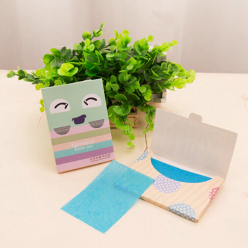 50 Sheets Make Up Oil Absorbing Blotting Facial Face Clean Paper Beauty HOT B.AU