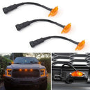 3Pcs Led Grille Running Lamps, Front Bumper Hood Grille Led Light For 2004- N4K5