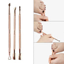 3pcs/Set Stainless Steel Cuticle Remover Dead Skin Nail Pusher Manicure Tools