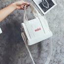 Korean Version Of The Embroidery Letter Canvas Shoulder Bag Handbag Simple