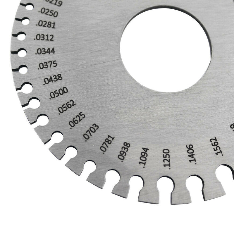 2pcs Portable With Key Ring Welding Wire Thickness Gauge Stainless Steel Sheet