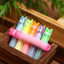 6x/set FLUORESCENT HIGHLIGHTER MARKER PENS Assorted / Colours School-Pack O U0F5